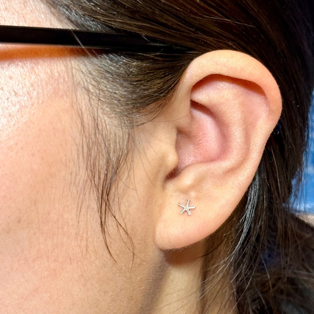 Sterlng Silver Asterisk Earrings | mazi + zo jewelry