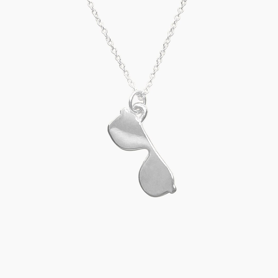 Sterling Silver Aviator Sunglasses Necklace | mazi + zo