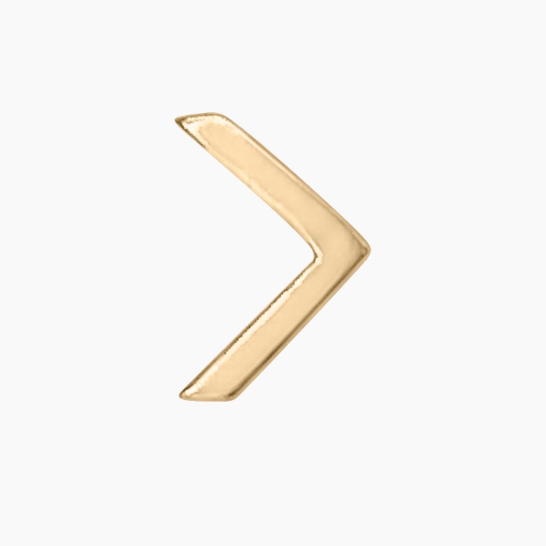 14k Gold Chevron Earring | mazi + zo jewelry
