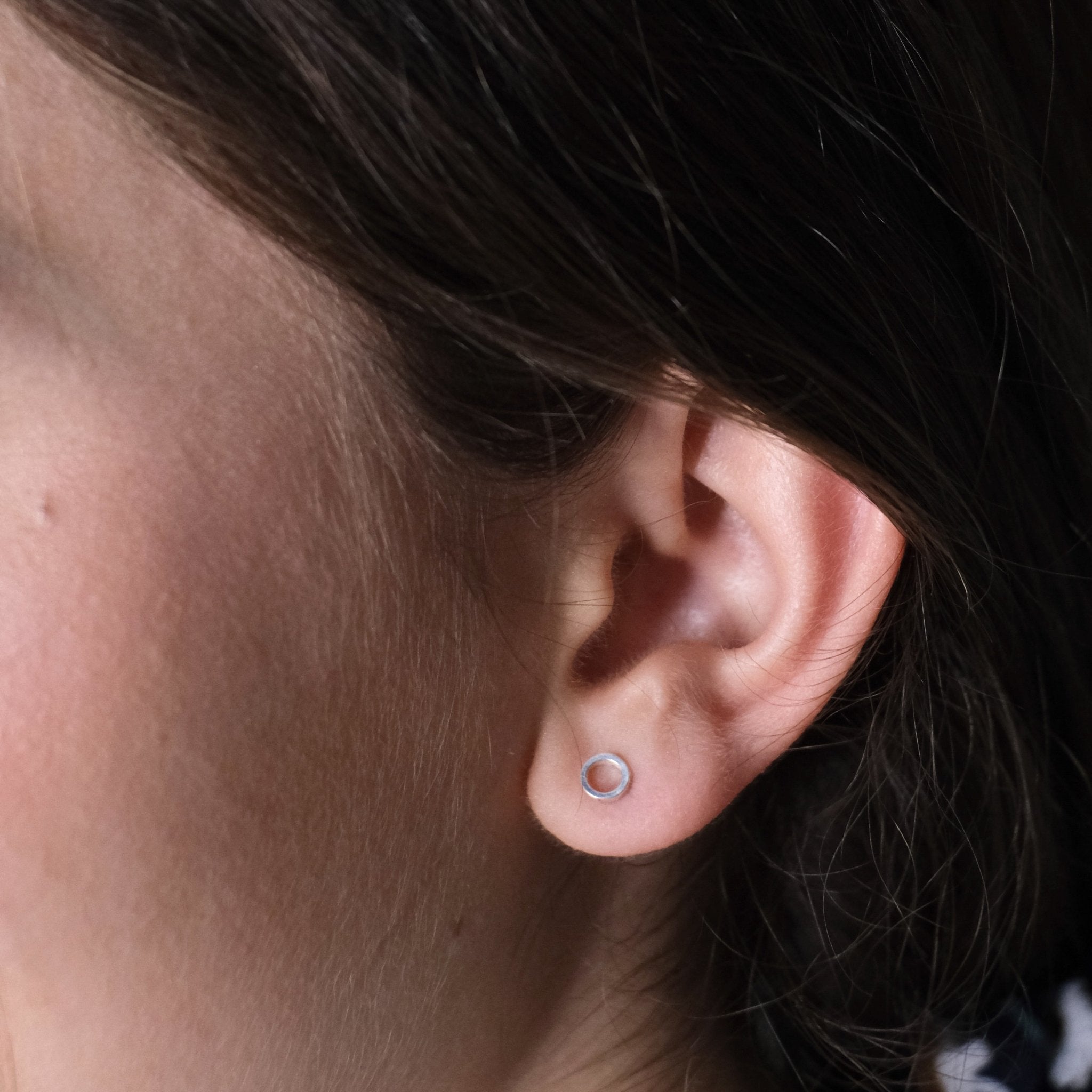 Sterling Silver Circle Earring | mazi + zo jewelry