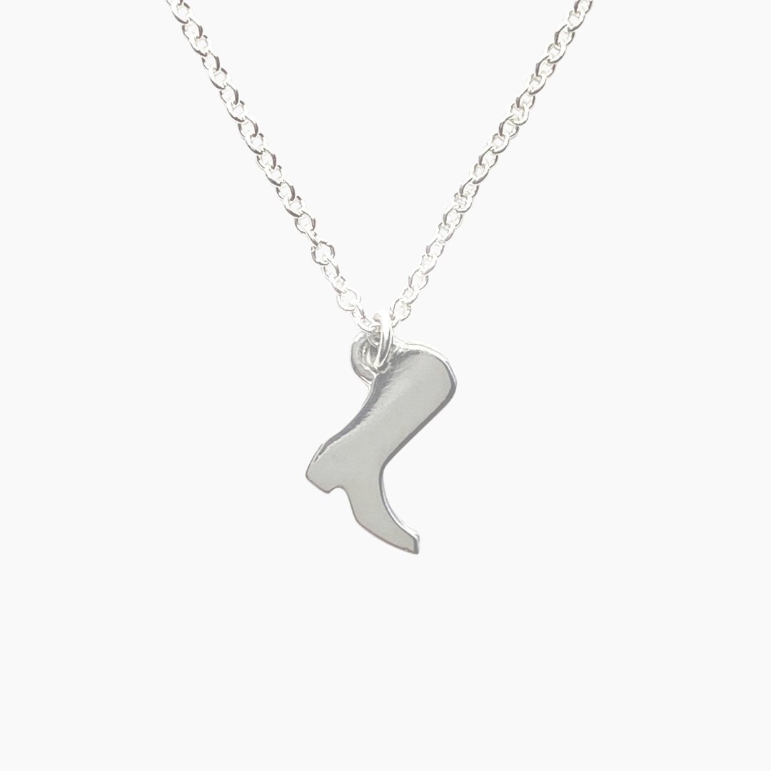 Sterling Silver Cowboy Boot Necklace | mazi + zo