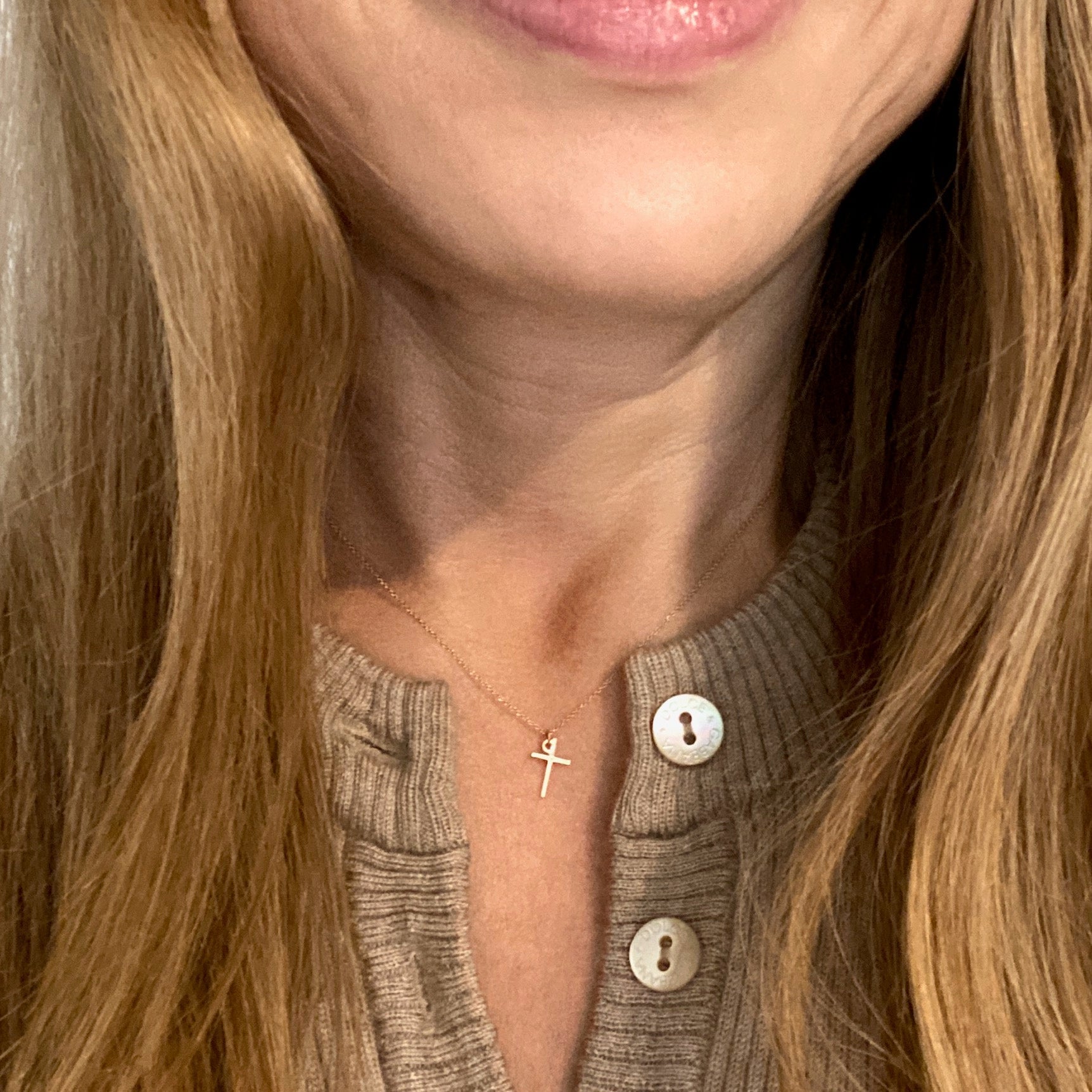 14k Gold Cross Necklace | mazi + zo jewelry