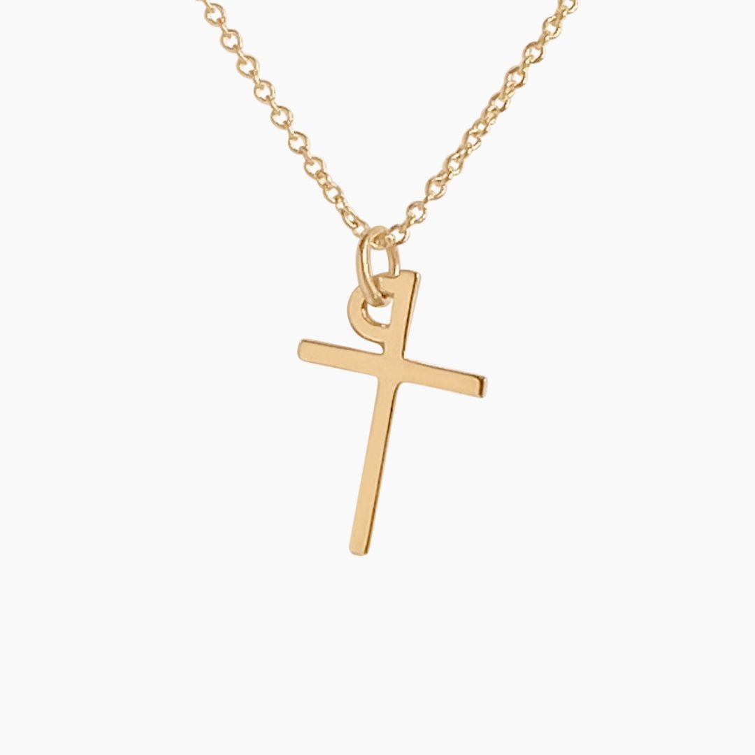 14k Gold Cross Necklace | mazi + zo jewelry