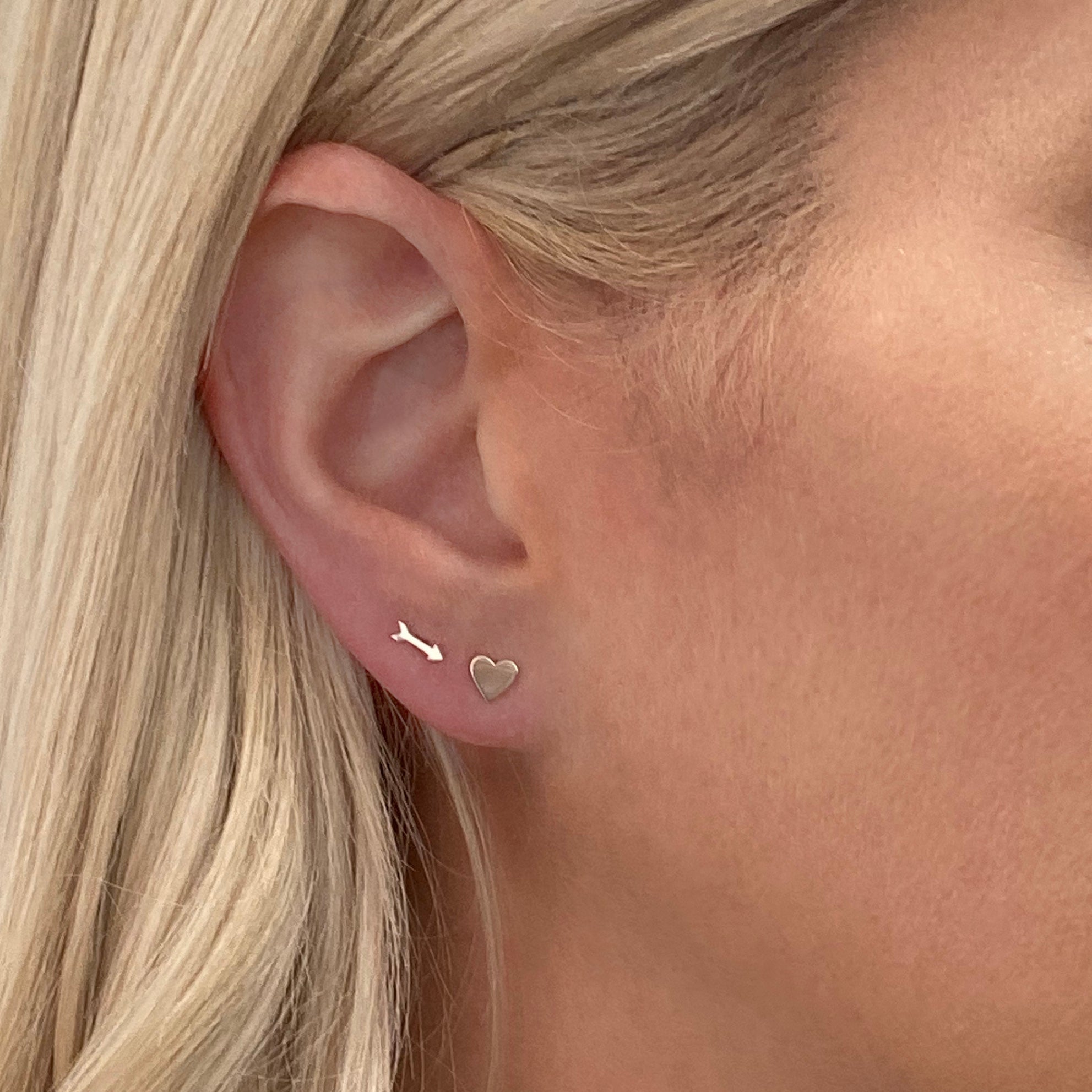 Sterling Silver Arrow & Heart Earrings | mazi + zo jewelry