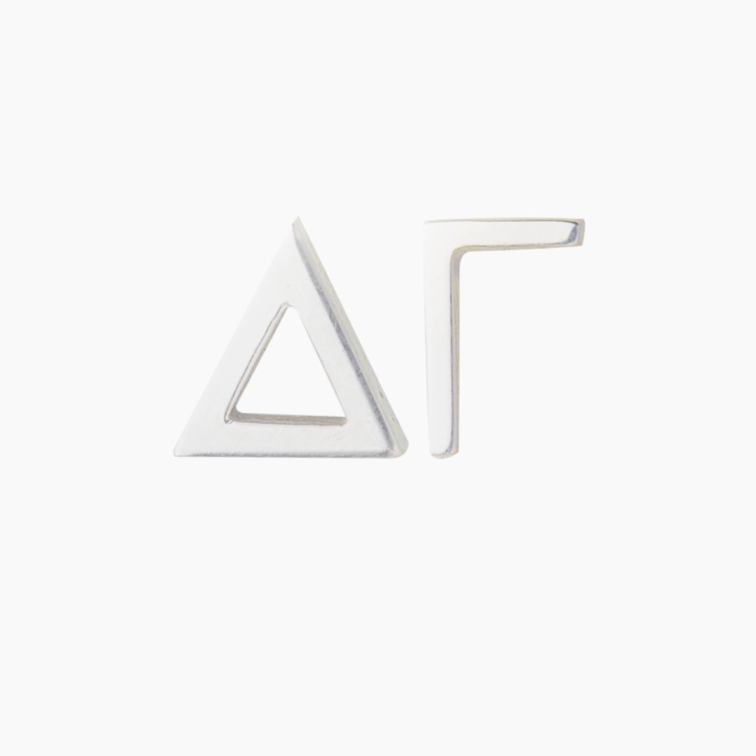 Sterling Silver Delta Gamma (DeeGee) Earrings | mazi + zo licensed sorority jewelry