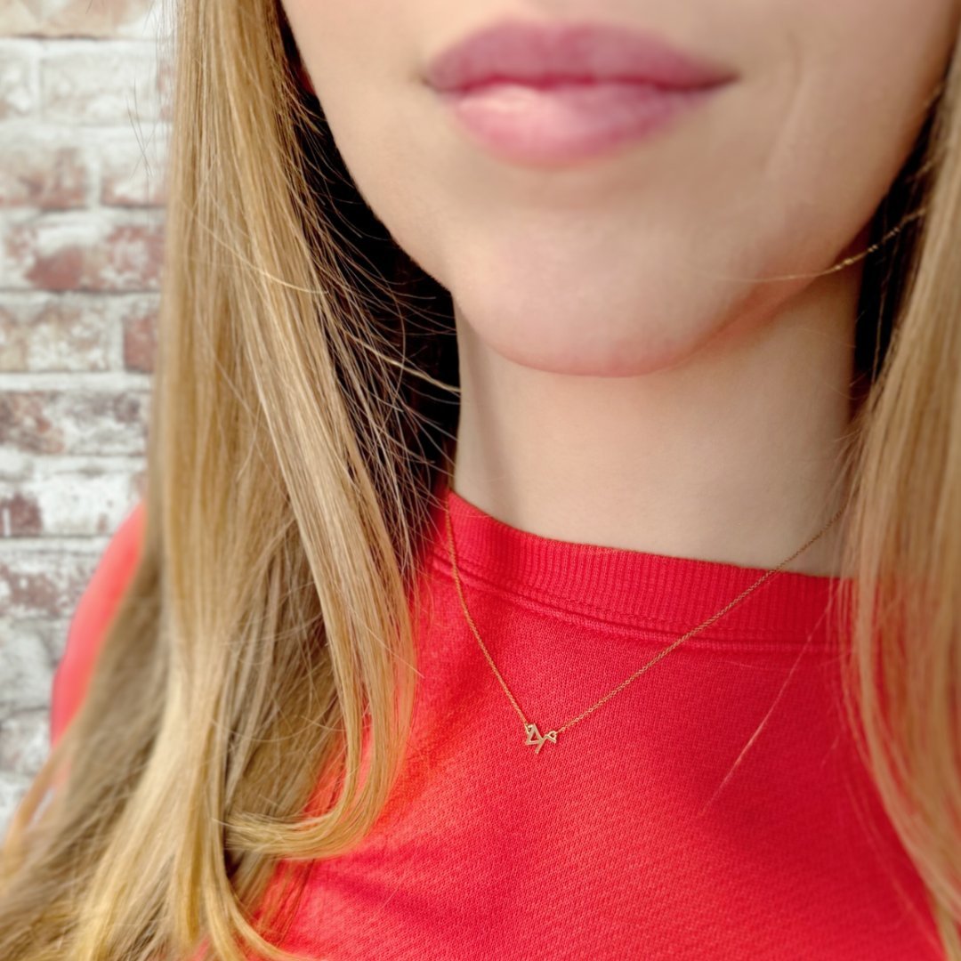14k Gold Delta Gamma Necklace | mazi + zo sorority jewelry