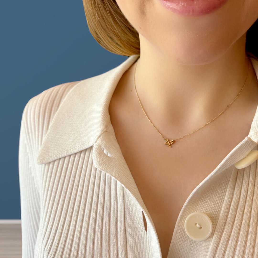 Delta Zeta Necklace | 14k Gold | mazi + zo sorority jewelry