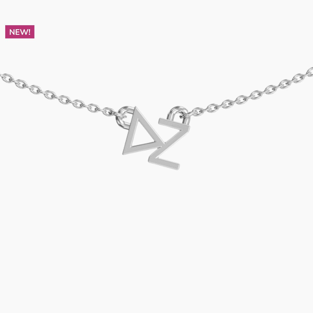 Silver Delta Zeta Necklace | mazi + zo sorority jewelry