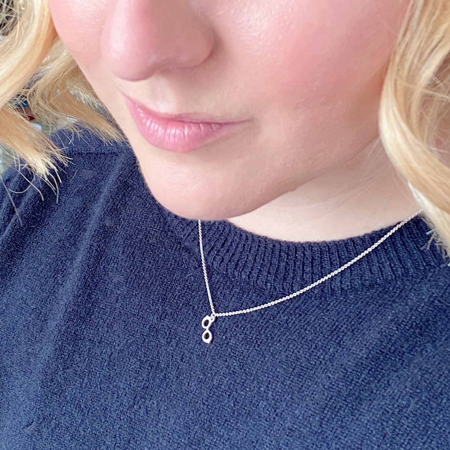 Sterling Silver Fashionista Sunglasses Necklace | mazi + zo