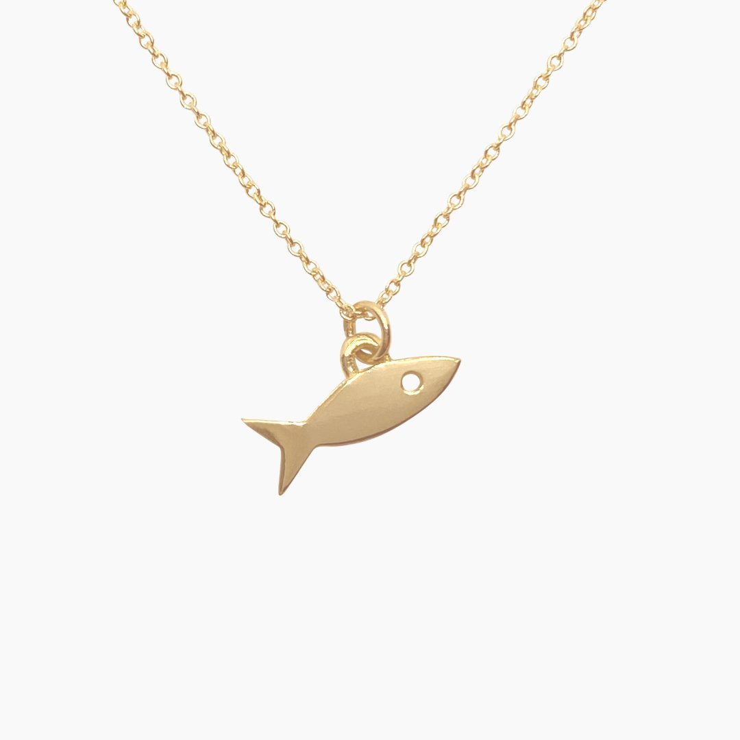 14k Gold Fish Necklace | mazi + zo