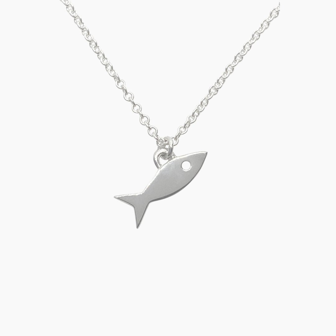 Sterling Silver Fish Necklace | mazi + zo