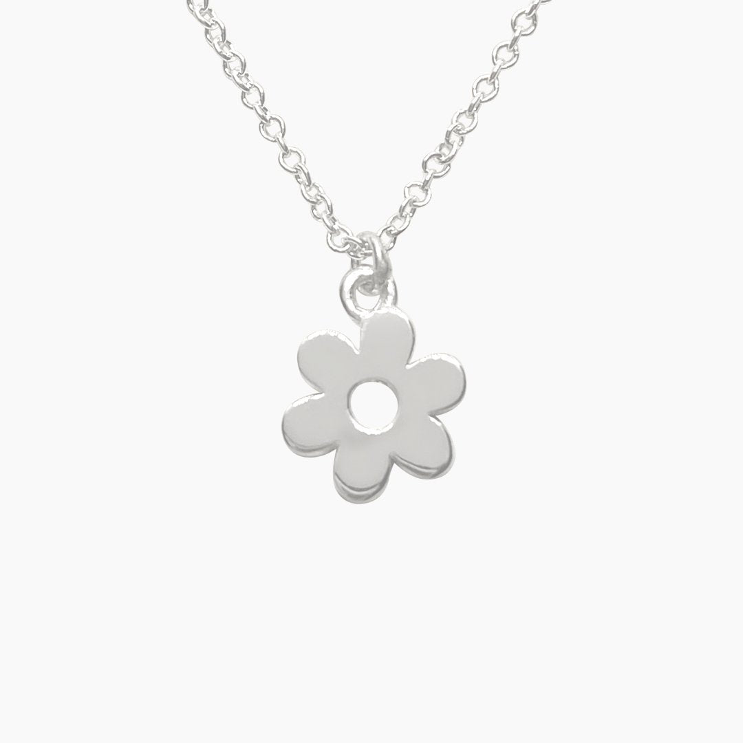 Sterling Silver Flower Necklace | mazi + zo