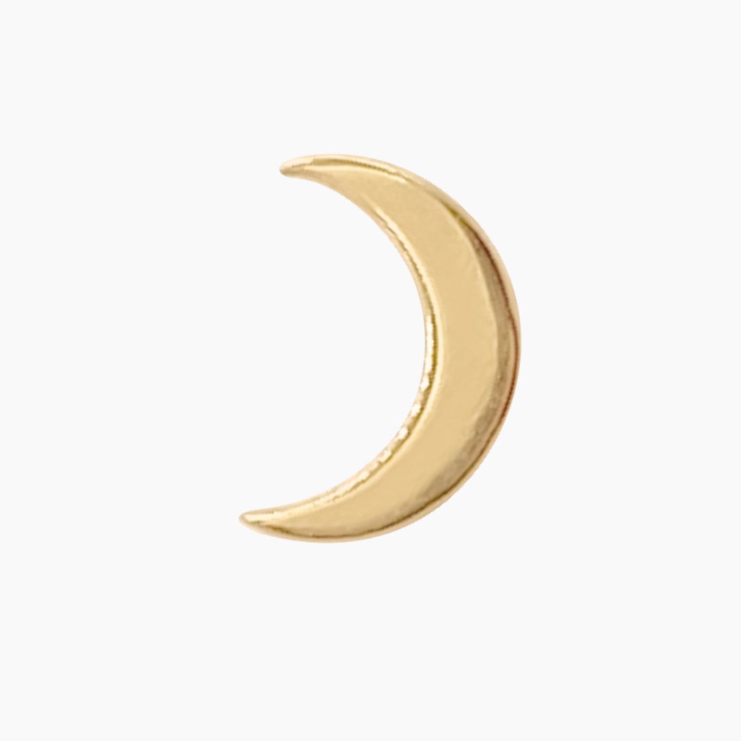 14k Gold Crescent Moon Earrings | mazi + zo jewelry