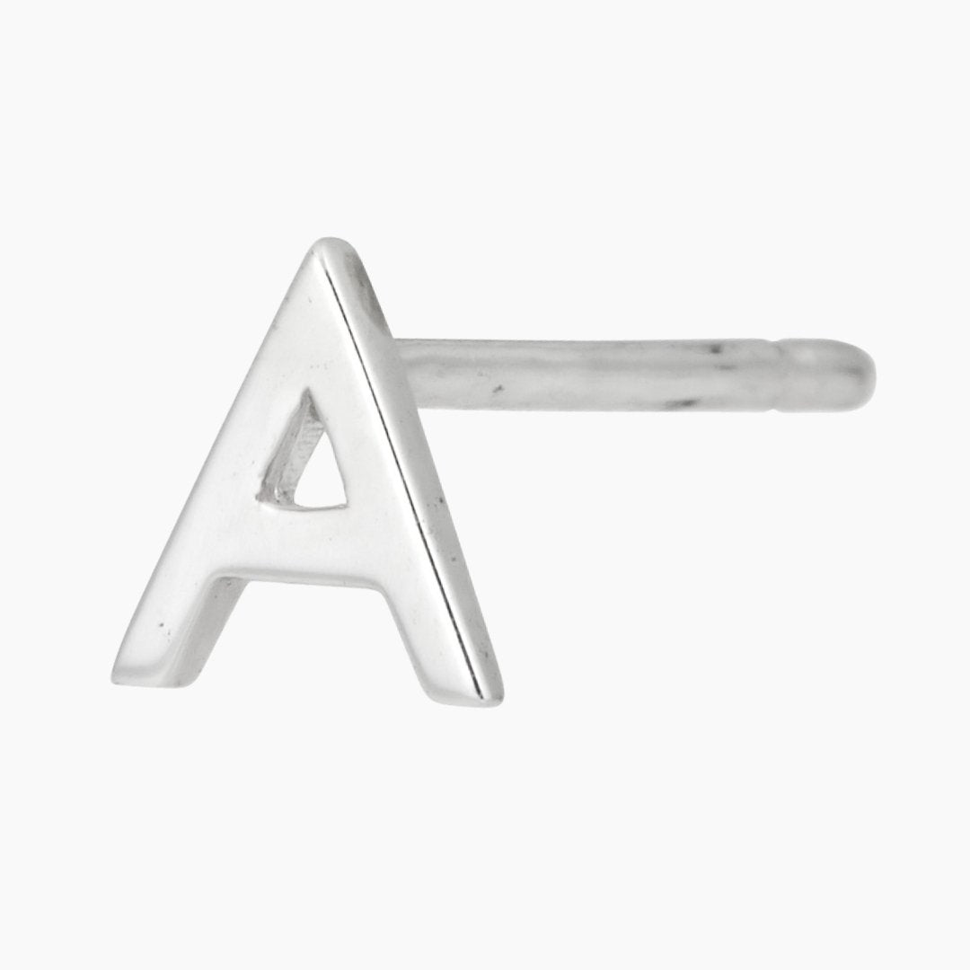 Sterling Silver Alpha/A Earring | mazi + zo sorority jewelry