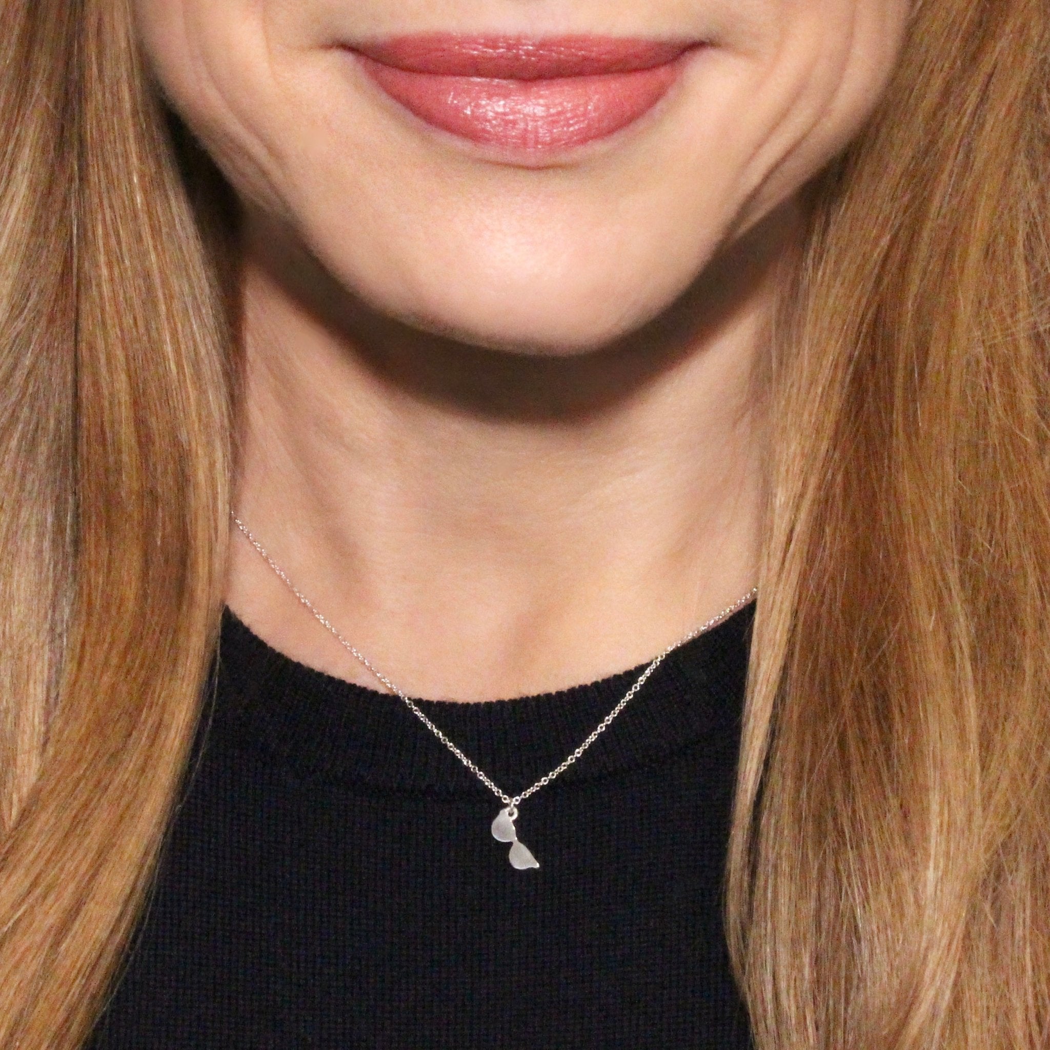 Sterling Silver Wayfarer Sunglasses Necklace | mazi + zo