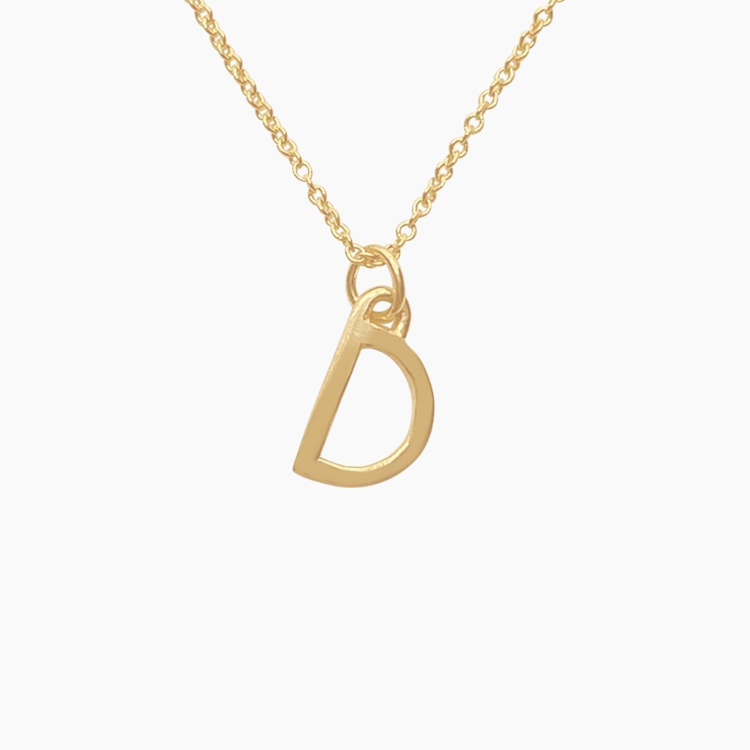 14k Gold Initial D Necklace | mazi + zo