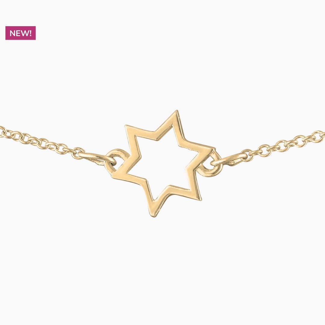 14k Gold Star of David Necklace | mazi + zo judaica jewelry