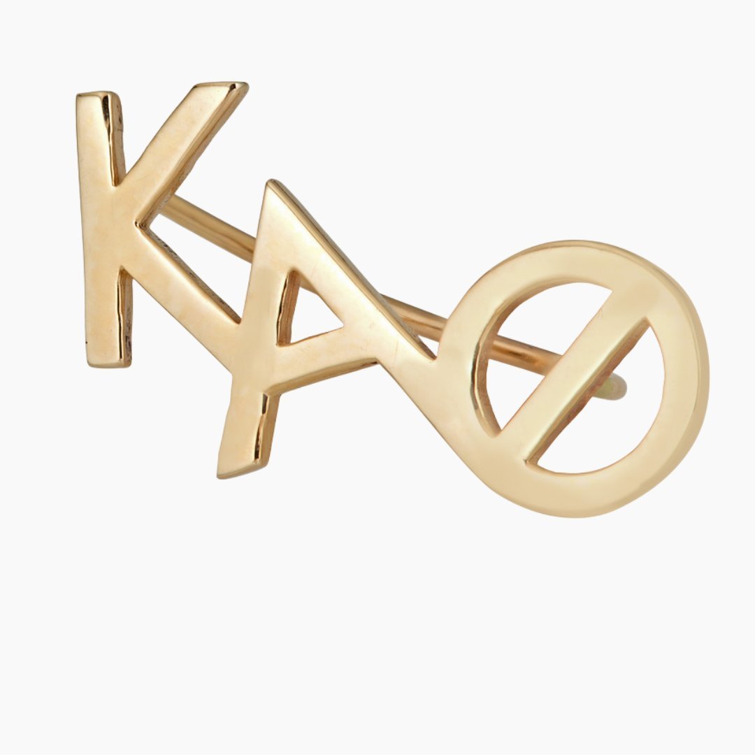 14k Gold Kappa Alpha Theta Climber Earring | mazi + zo sorority jewelry