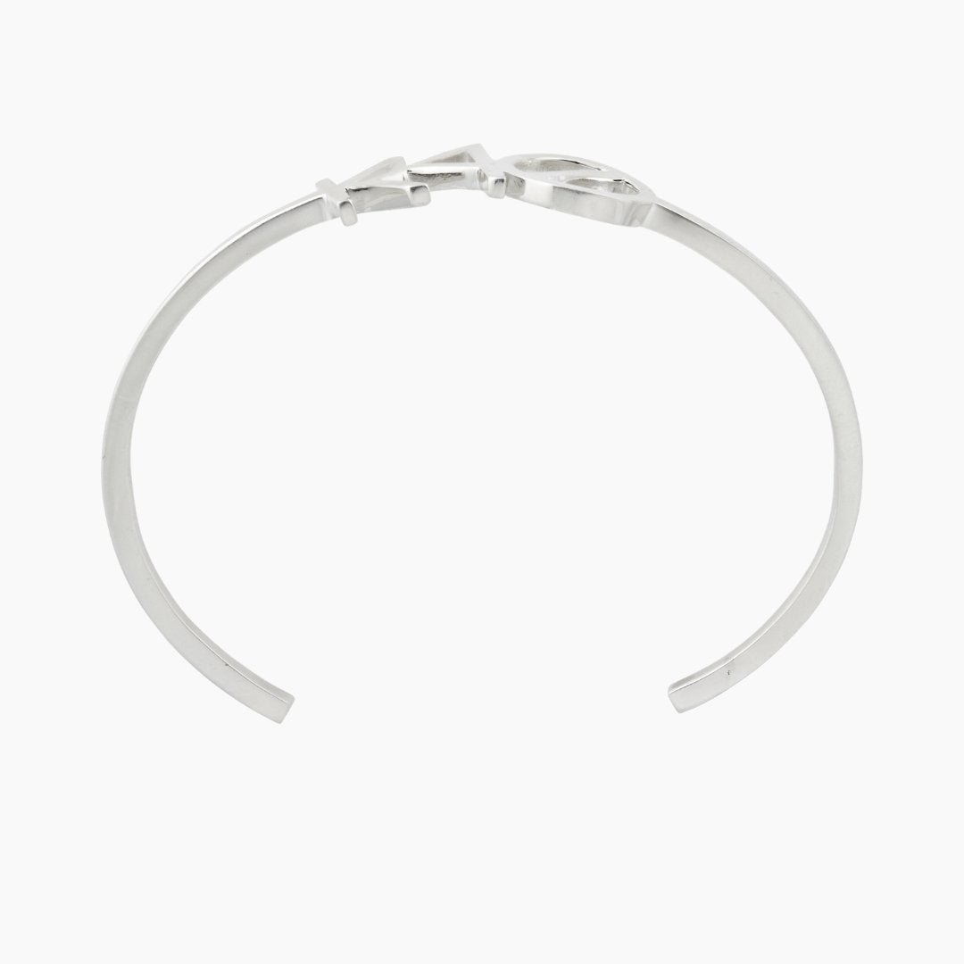 Sterling Silver Kappa Alpha Theta Cuff Bracelet | mazi + zo sorority jewelry