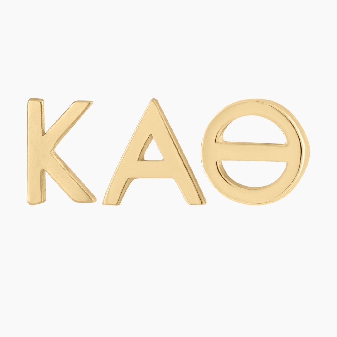 14k gold Kappa Alpha Theta Earrings | mazi + zo licensed sorority jewelry