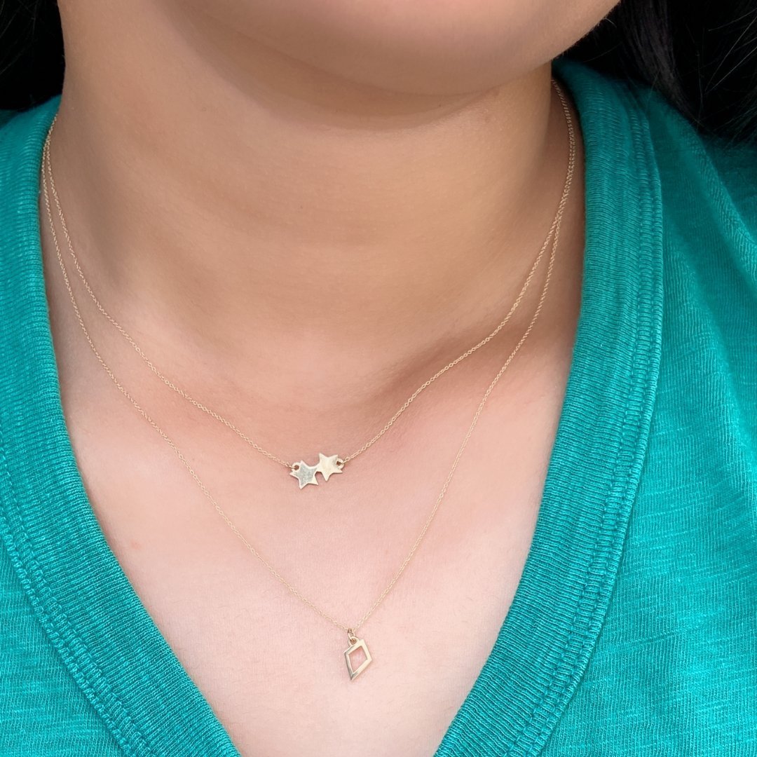14k Gold Theta Kite Necklace | Kappa Alpha Theta | mazi + zo sorority jewelry