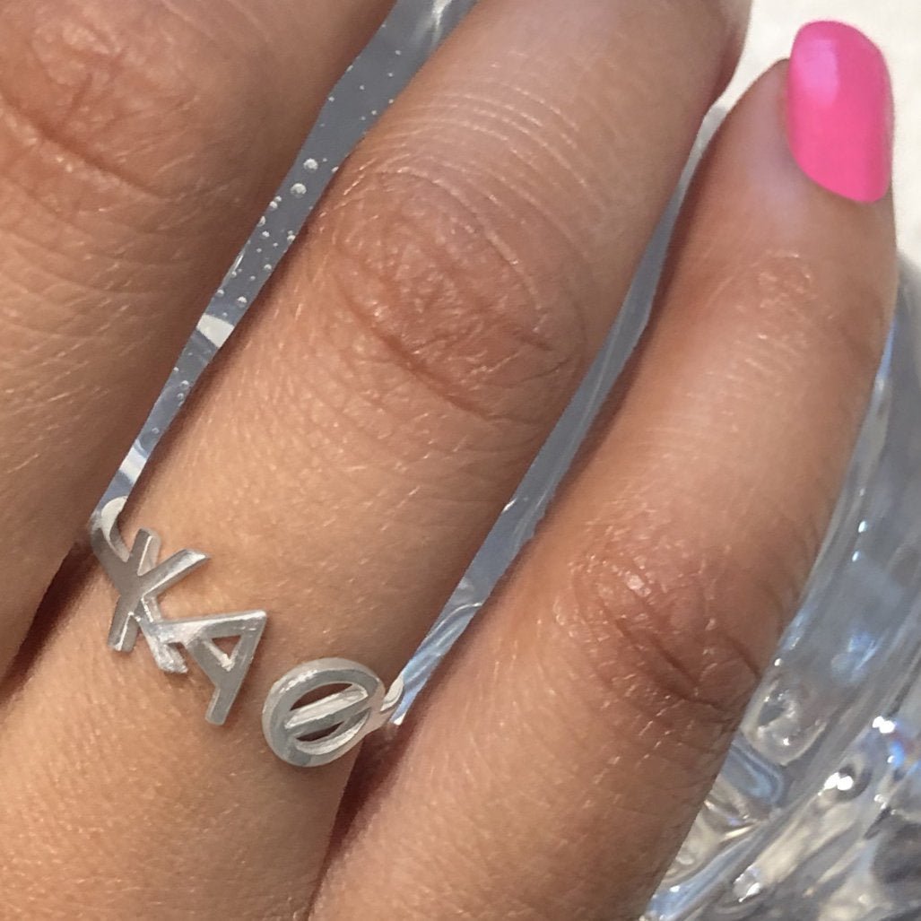 Silver Kappa Alpha Theta sorority ring by mazi + zo