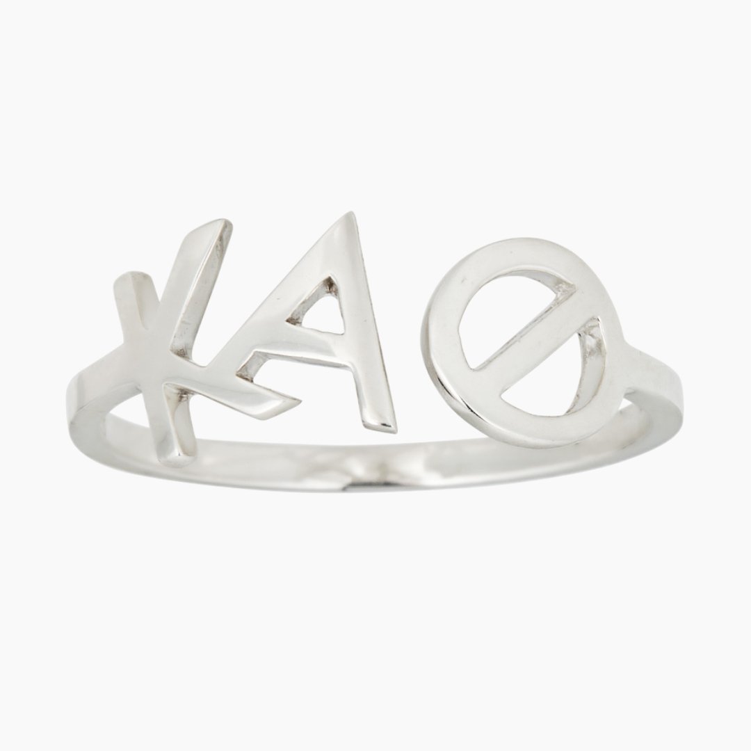 Silver Kappa Alpha Theta (Theta) ring | mazi + zo sorority jewelry
