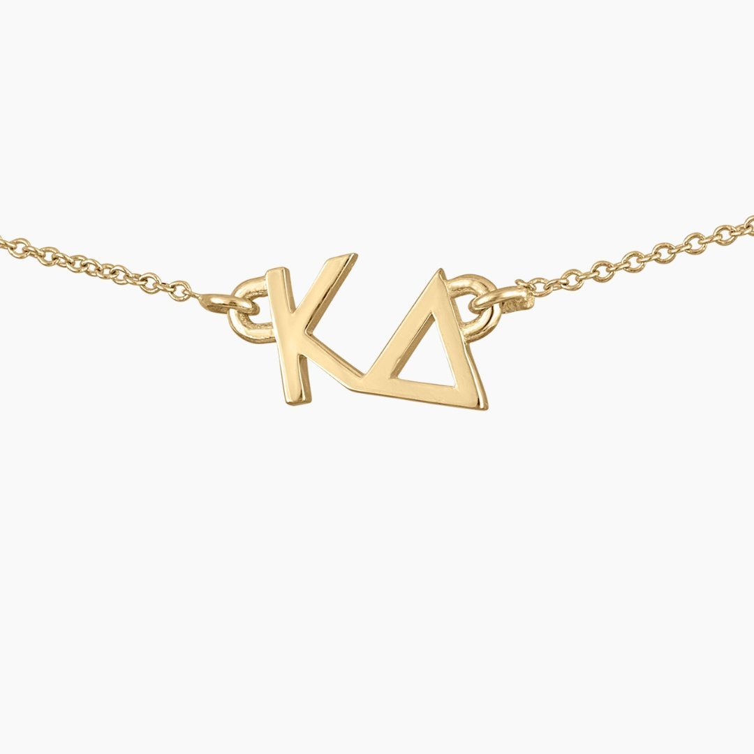 14k Gold Kappa Delta Necklace | mazi + zo sorority jewelry
