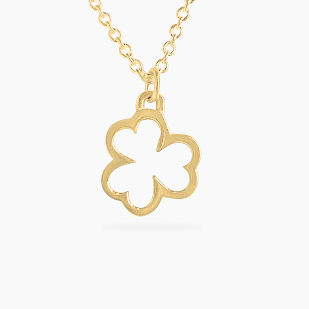 14k Gold Shamrock Necklace | mazi + zo jewelry