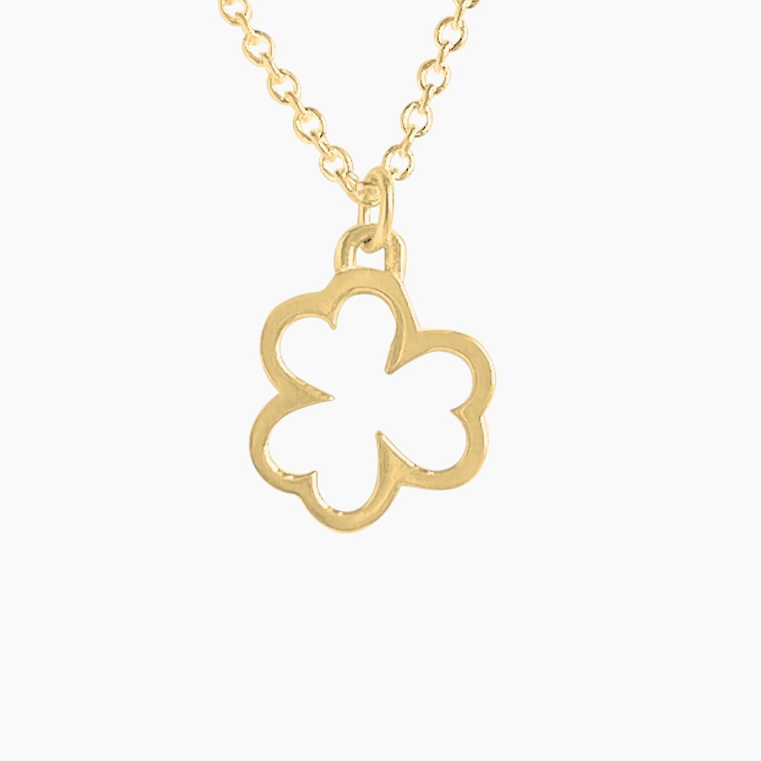14k Gold Shamrock Necklace | mazi + zo jewelry