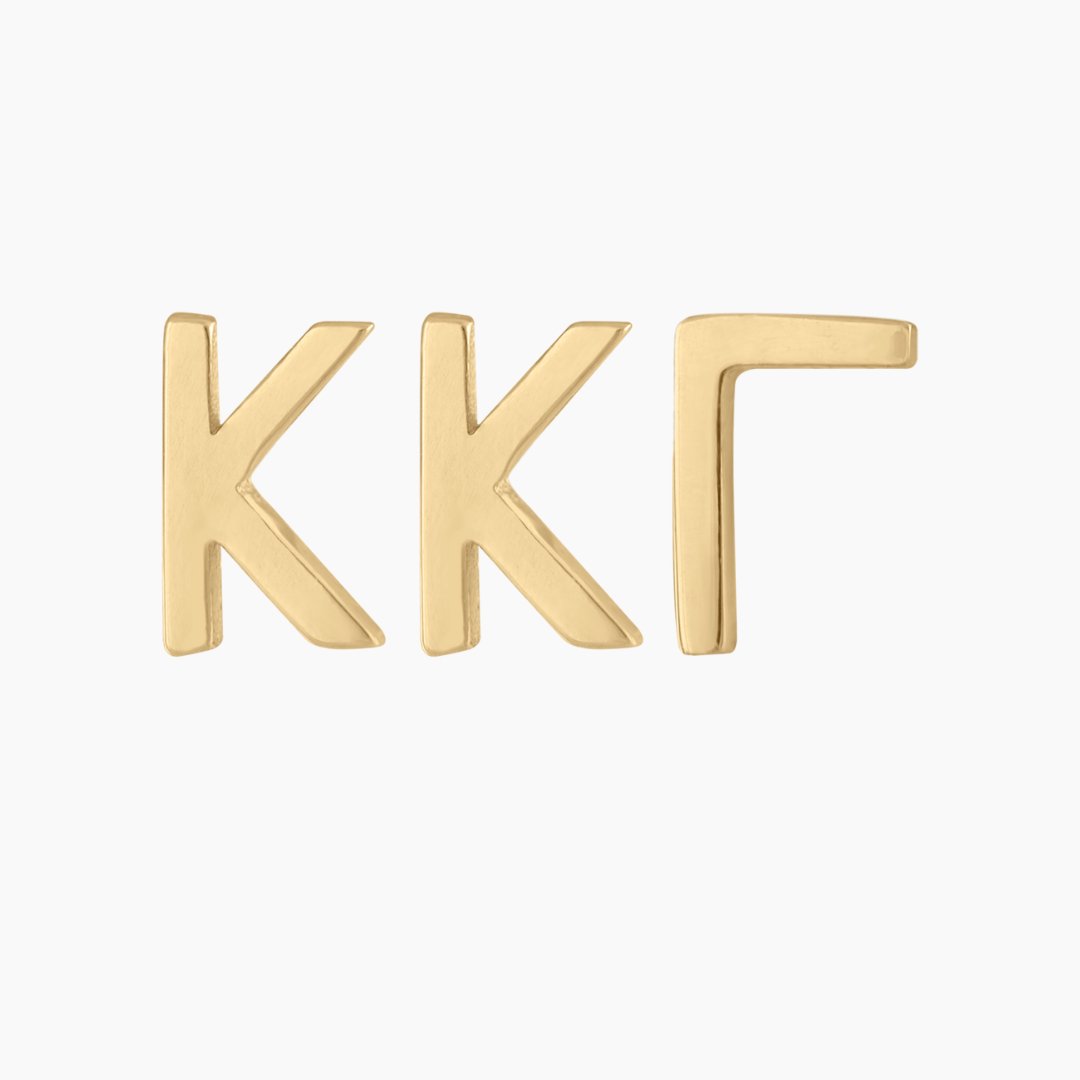 14k Gold Kappa Kappa Gamma earrings | mazi + zo sorority jewelry