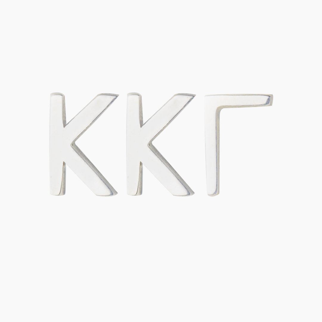 Sterling Silver Kappa Kappa Gamma earrings | mazi + zo licensed sorority jewelry