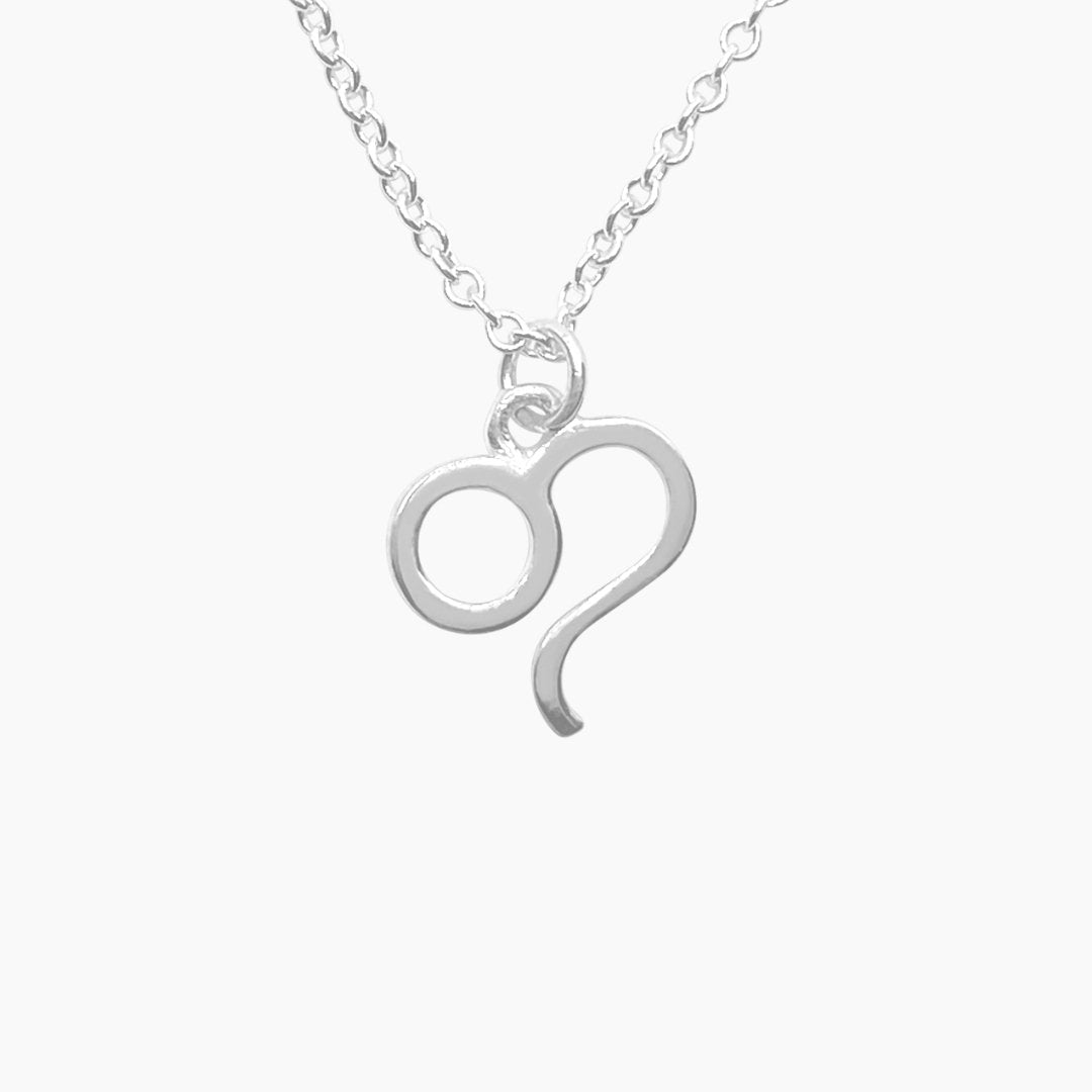 Sterling Silver Leo Sign Necklace | Zodiac Necklace | Horoscope Jewelry | mazi + zo