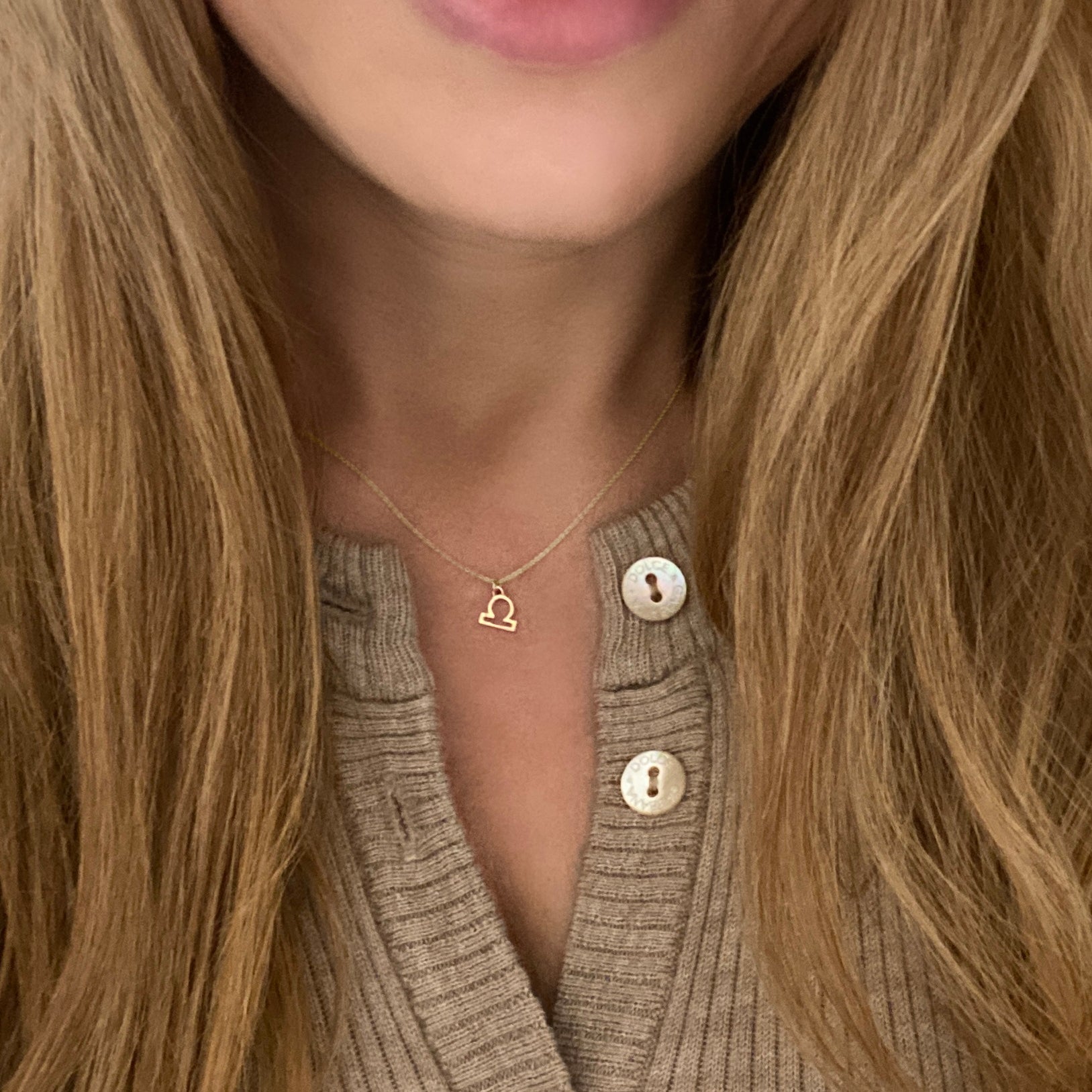 14k Gold Libra Sign Necklace | Zodiac Necklace | Horoscope Jewelry | mazi + zo