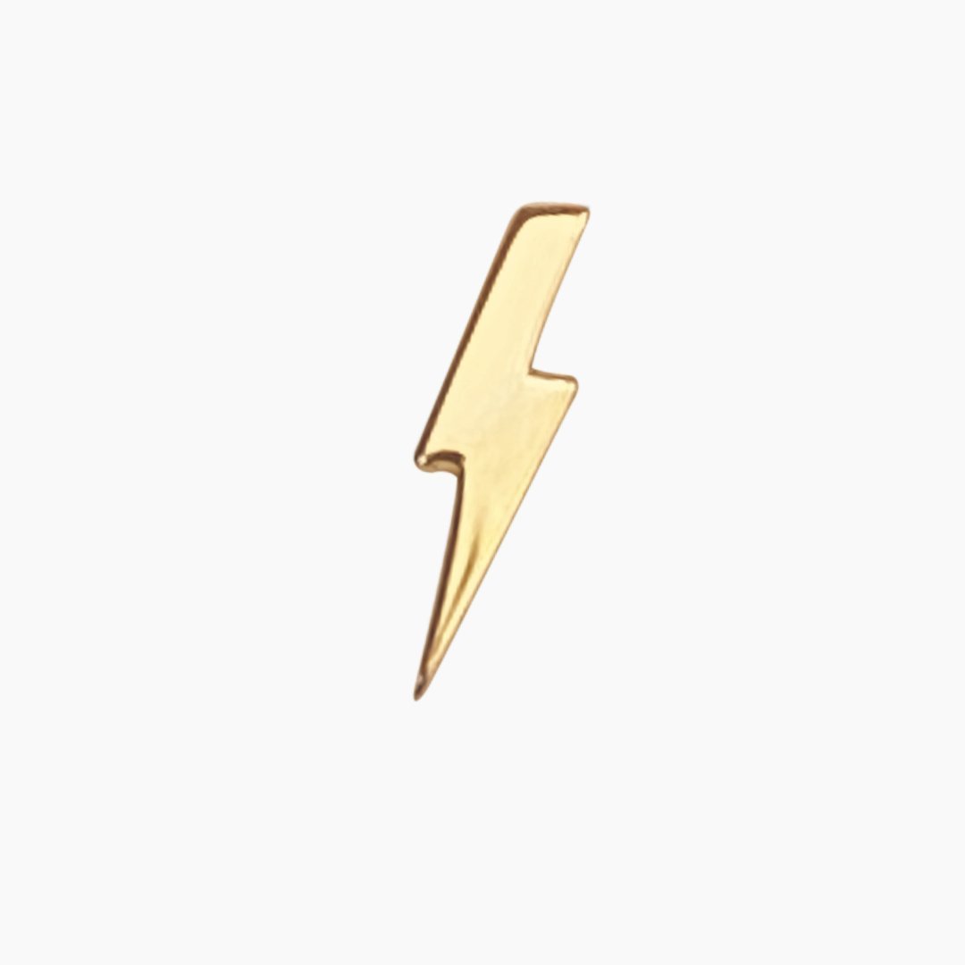14k Gold Lightning Bolt Earrings | mazi + zo jewelry