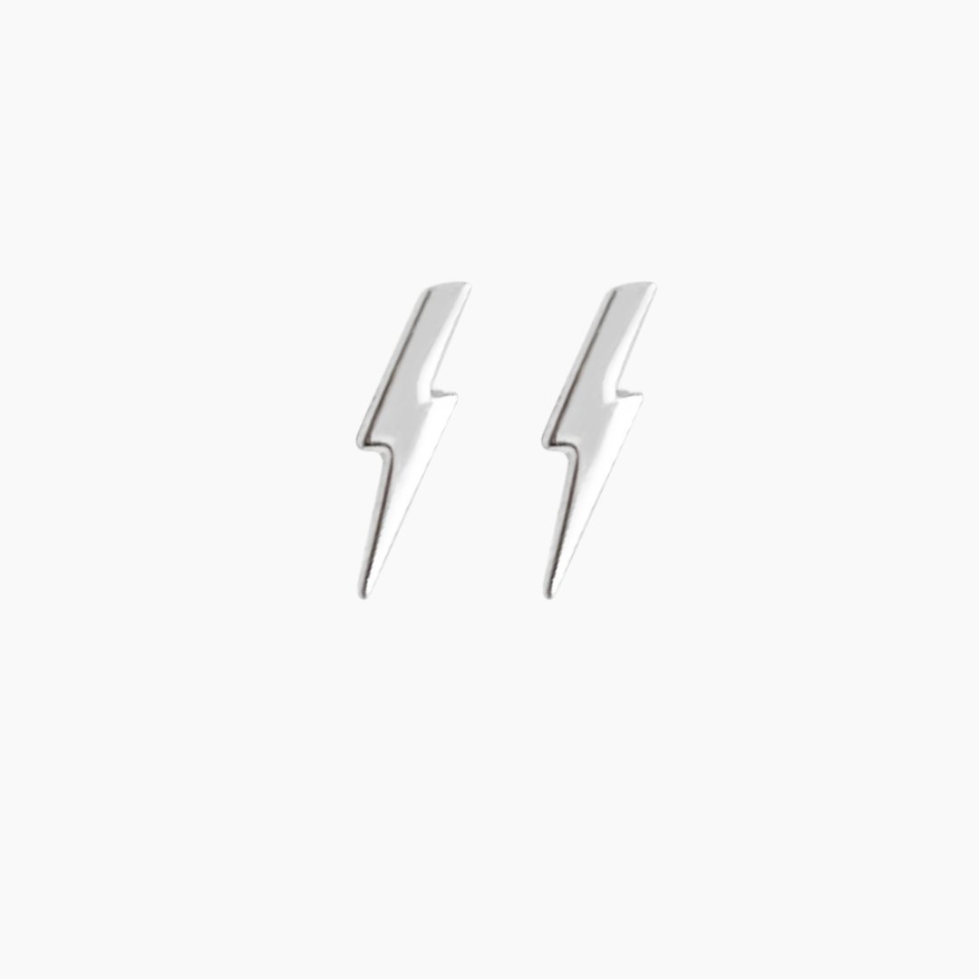 Sterlng Silver Lightning Bolt Earrings | mazi + zo jewelry