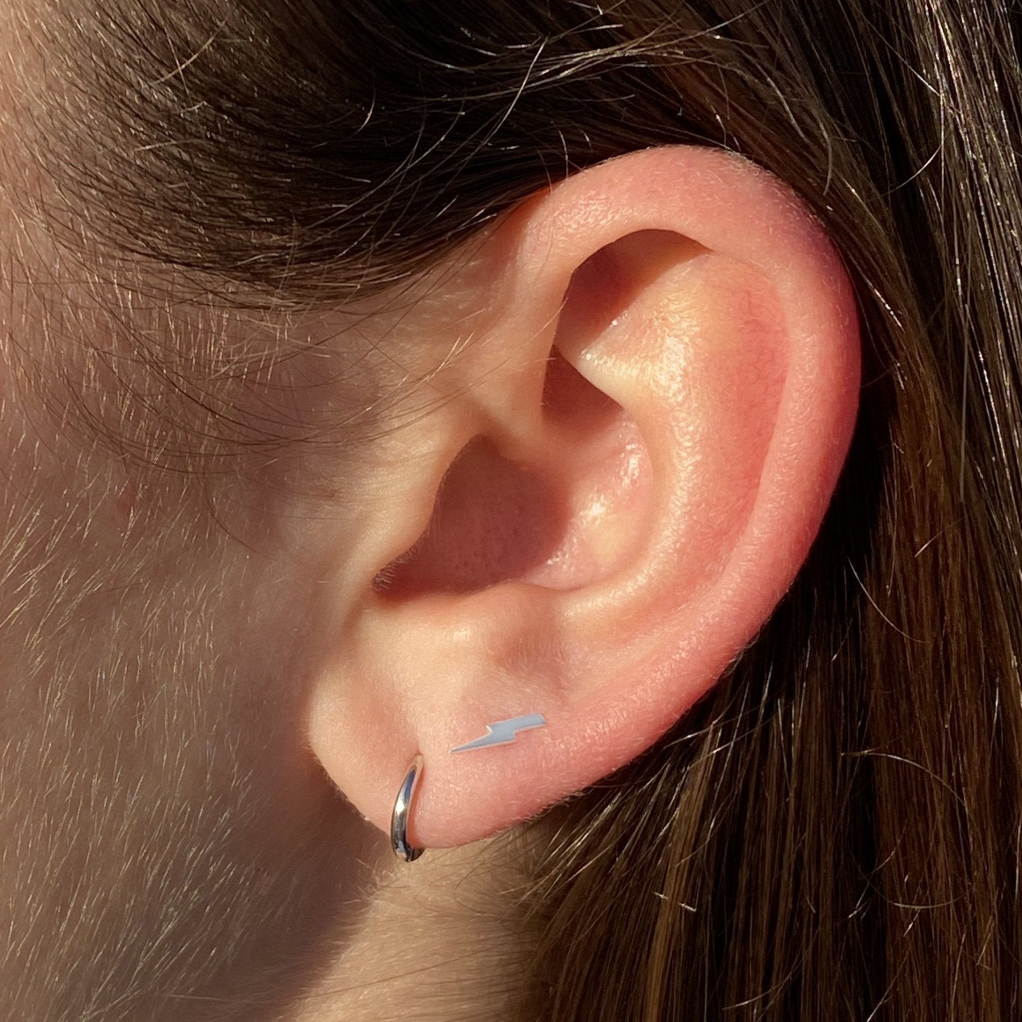 Sterlng Silver Lightning Bolt Earrings | mazi + zo jewelry