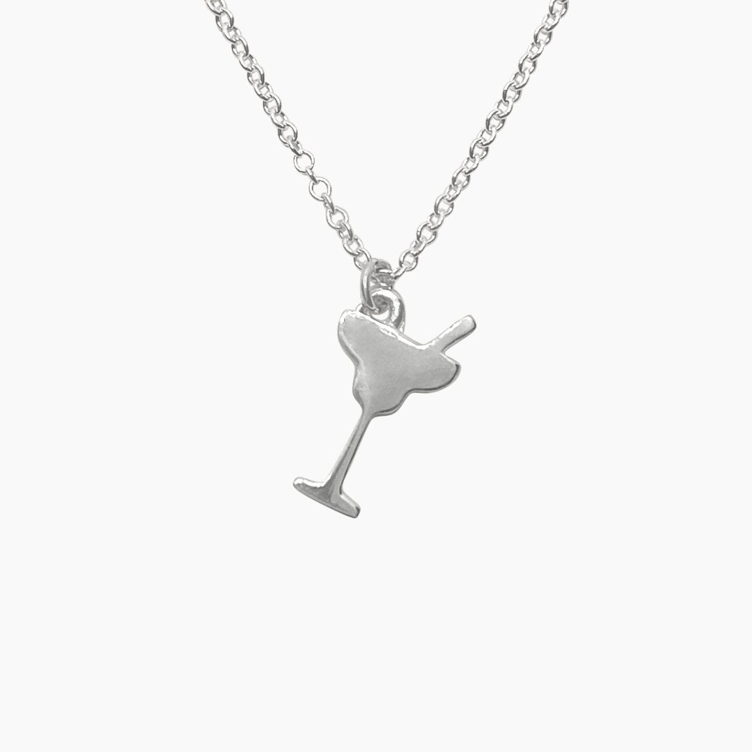 Sterling Silver Margarita Glass Necklace| mazi + zo
