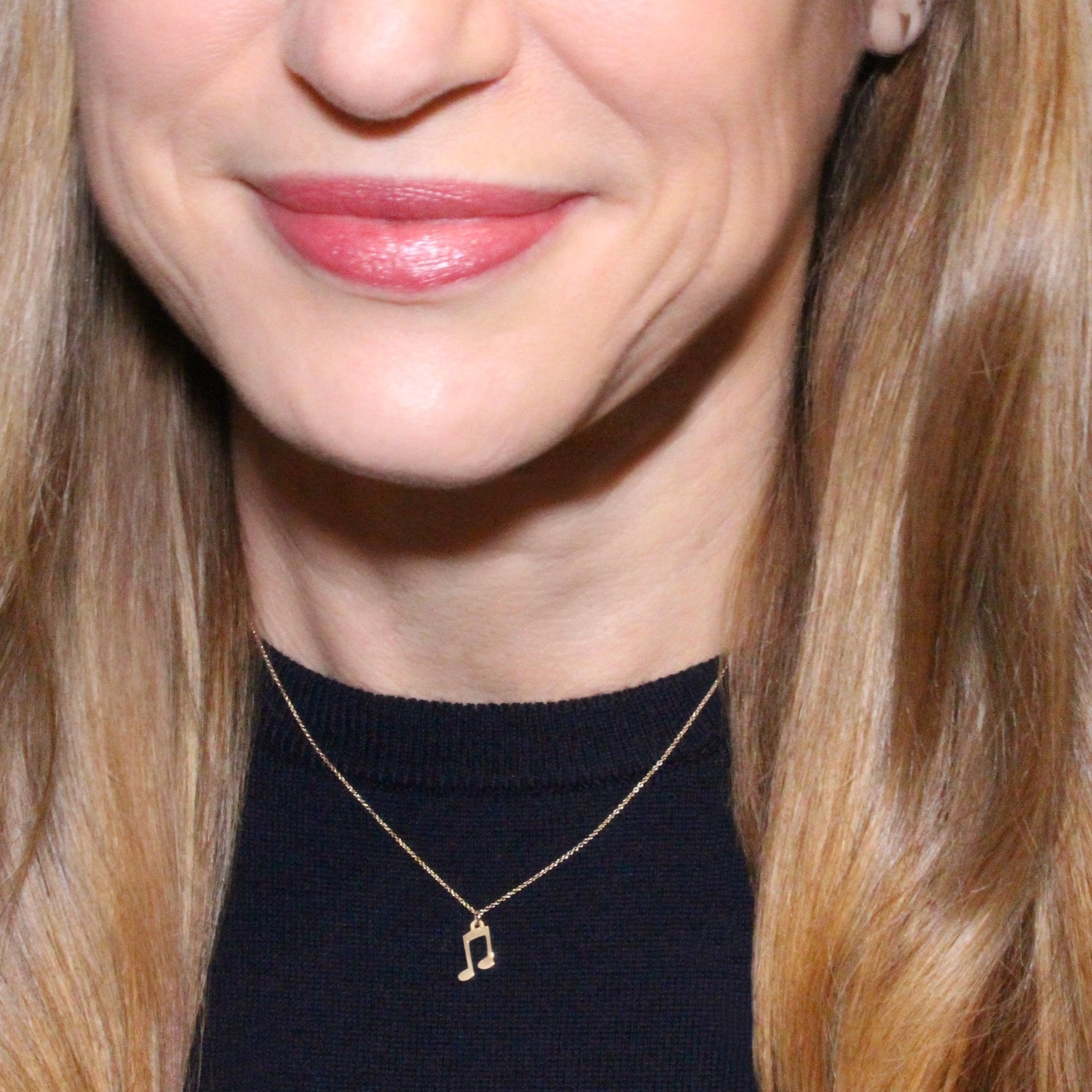 14k Gold Music Note Necklace | mazi + zo jewelry