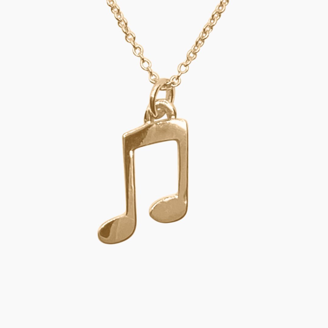 14k Gold Music Note Necklace | mazi + zo jewelry