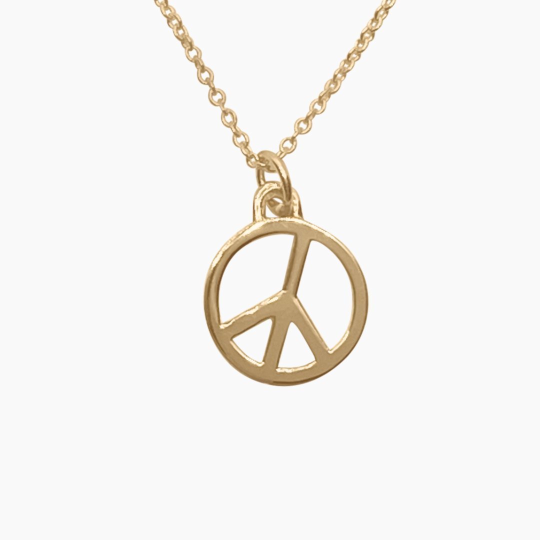14k Gold Peace Necklace | mazi + zo jewelry