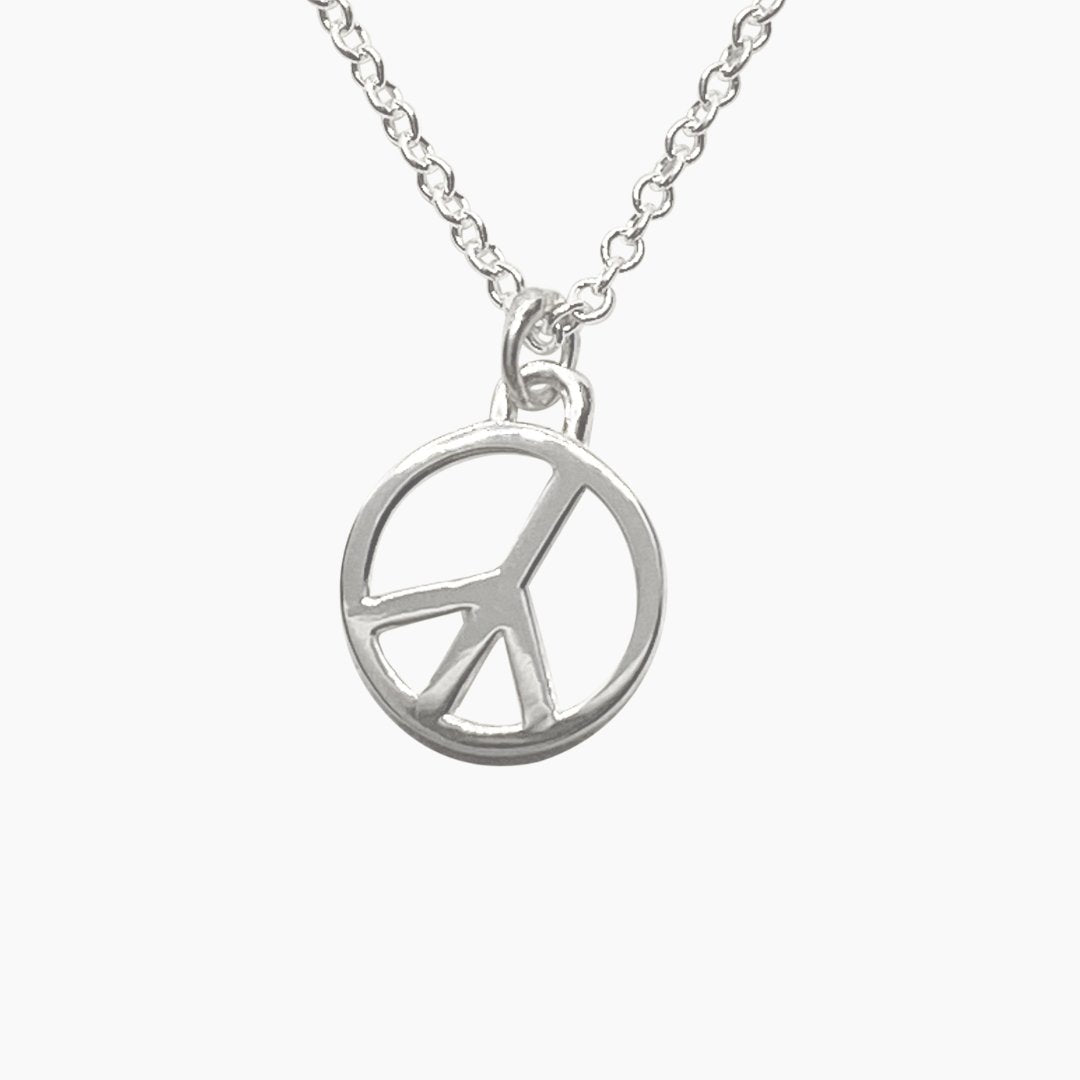 Sterling Silver Peace Necklace | mazi + zo jewelry