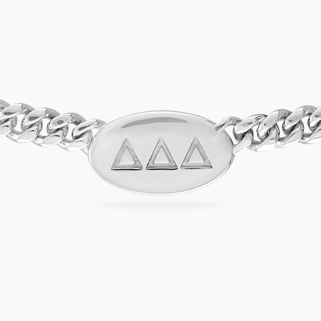 Silver Tri Delta Necklace
