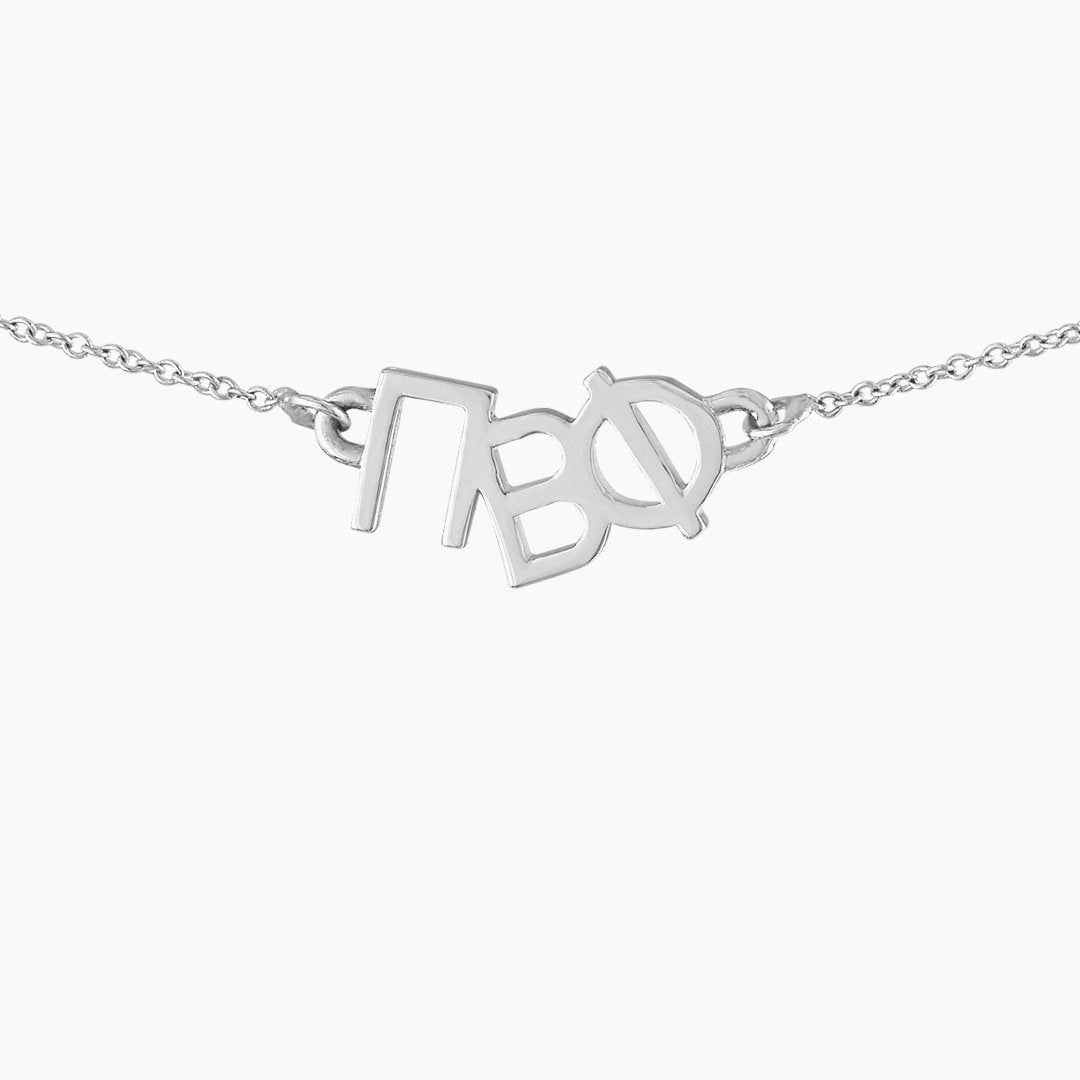 Sterling Silver Pi Beta Phi necklace | mazi + zo sorority jewelry