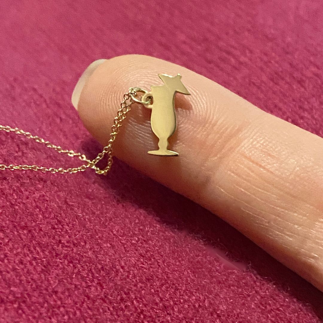 14k Gold Pina Colada Glass Necklace| mazi + zo