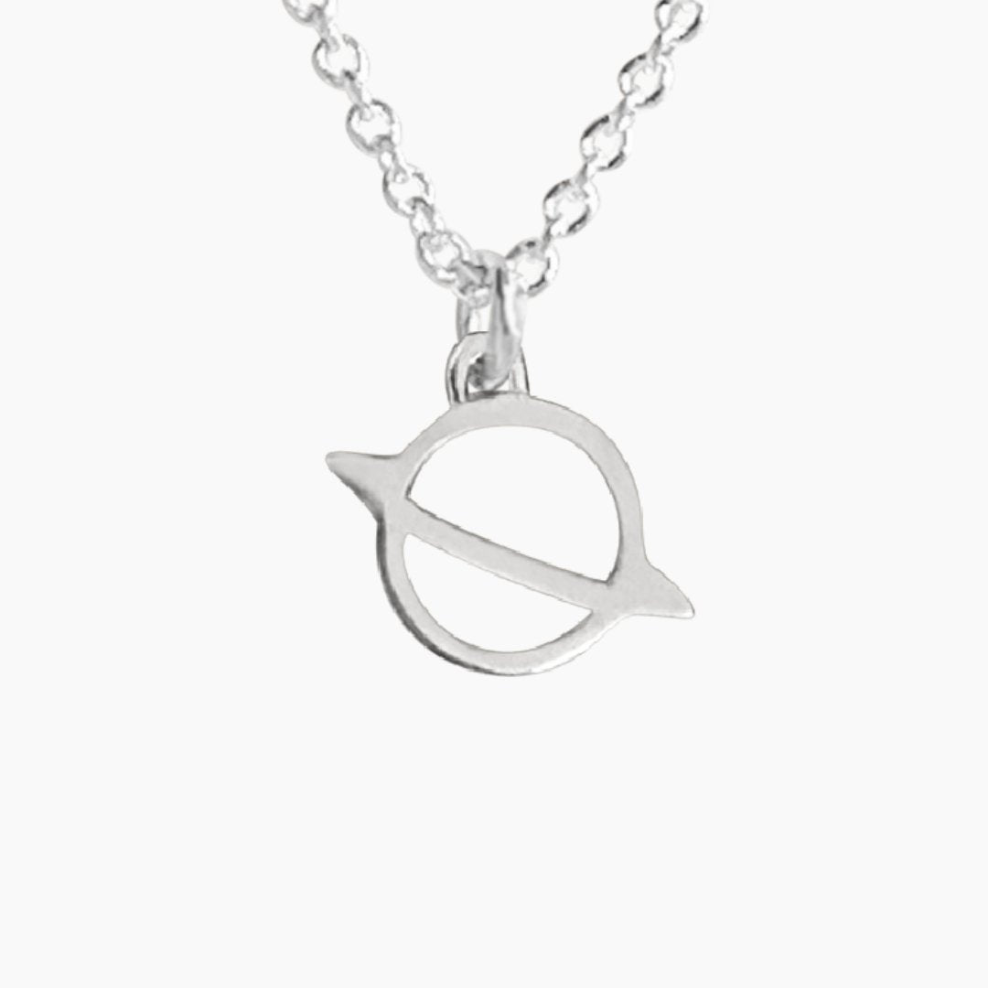 Sterling Silver Saturn Necklace | mazi + zo jewelry