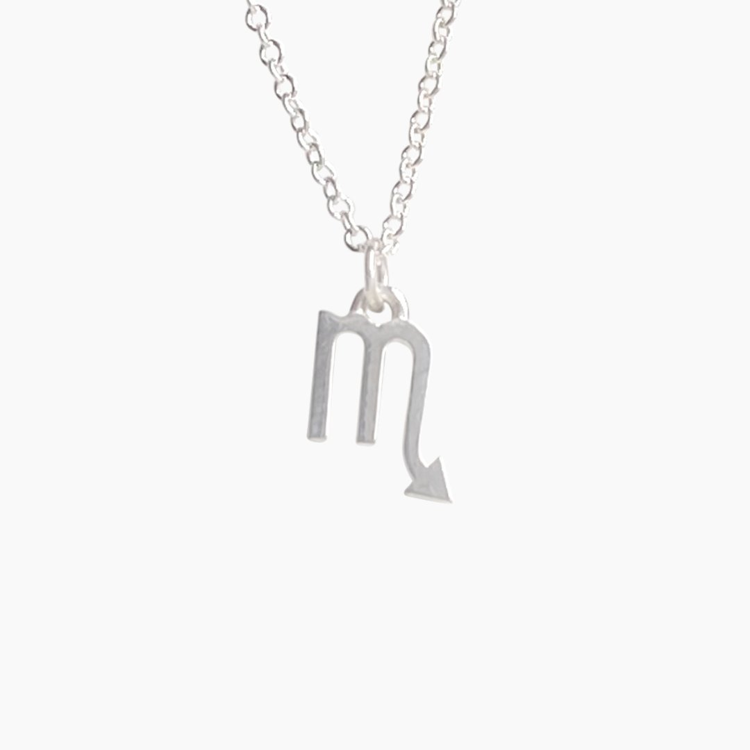 Sterling Silver Scorpio Sign Necklace | Zodiac Necklace | Horoscope Jewelry | mazi + zo