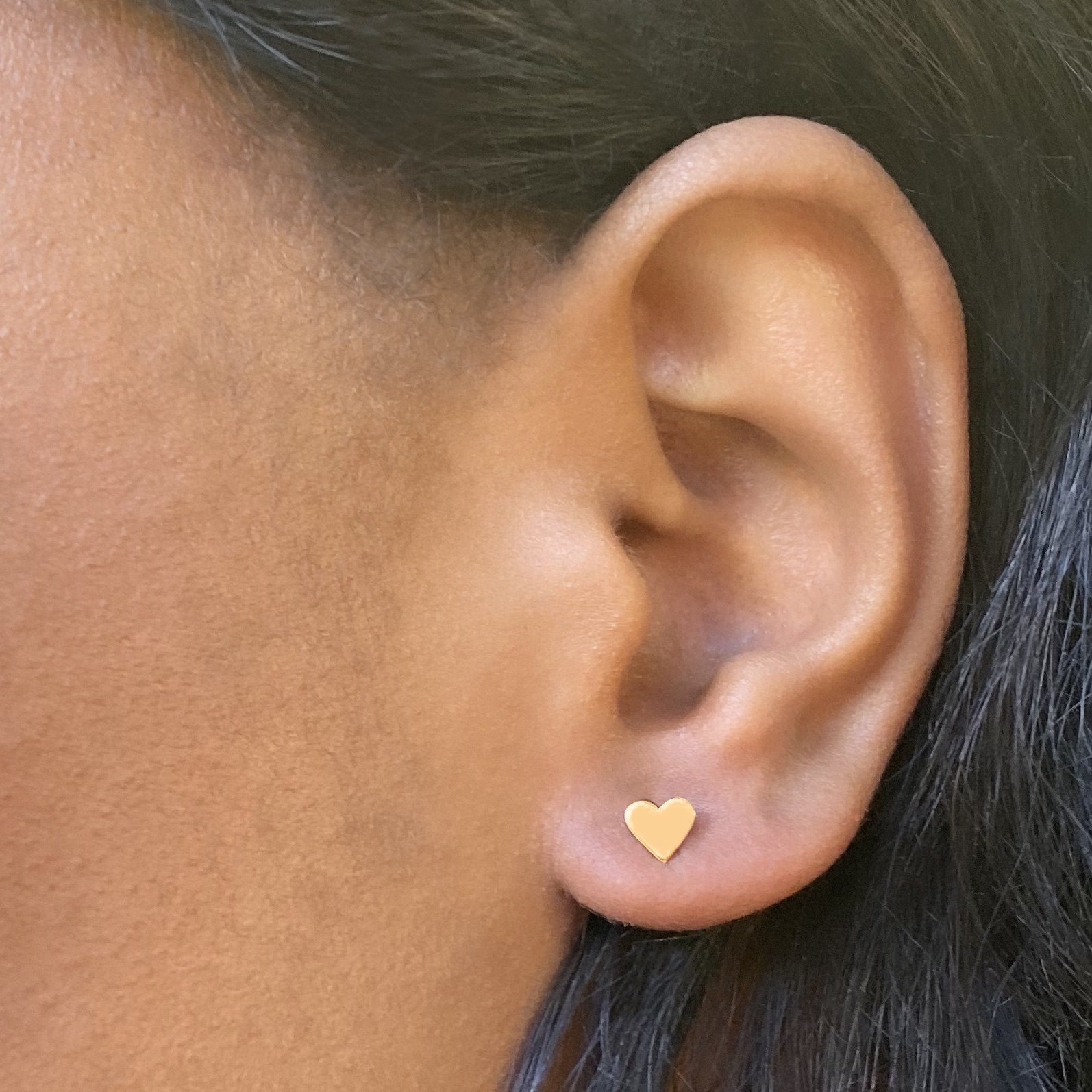 14k Gold Heart Earrings | mazi + zo jewelry