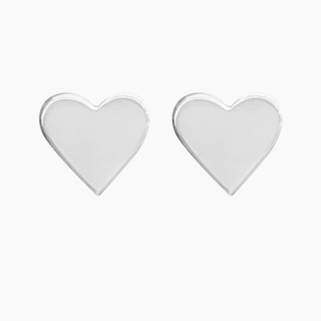 Sterling Silver Heart Earrings | mazi + zo jewelry