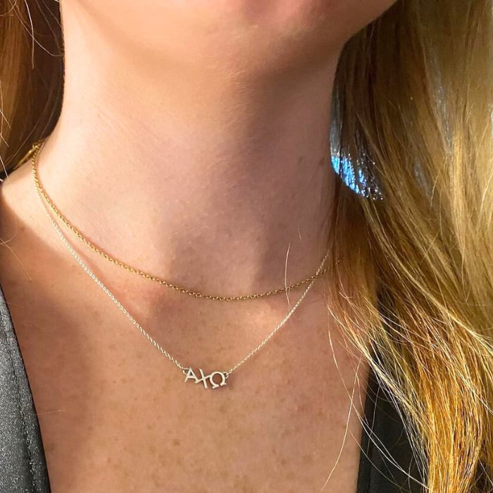 Chi Omega Pave All Around Necklace | A Little Grace